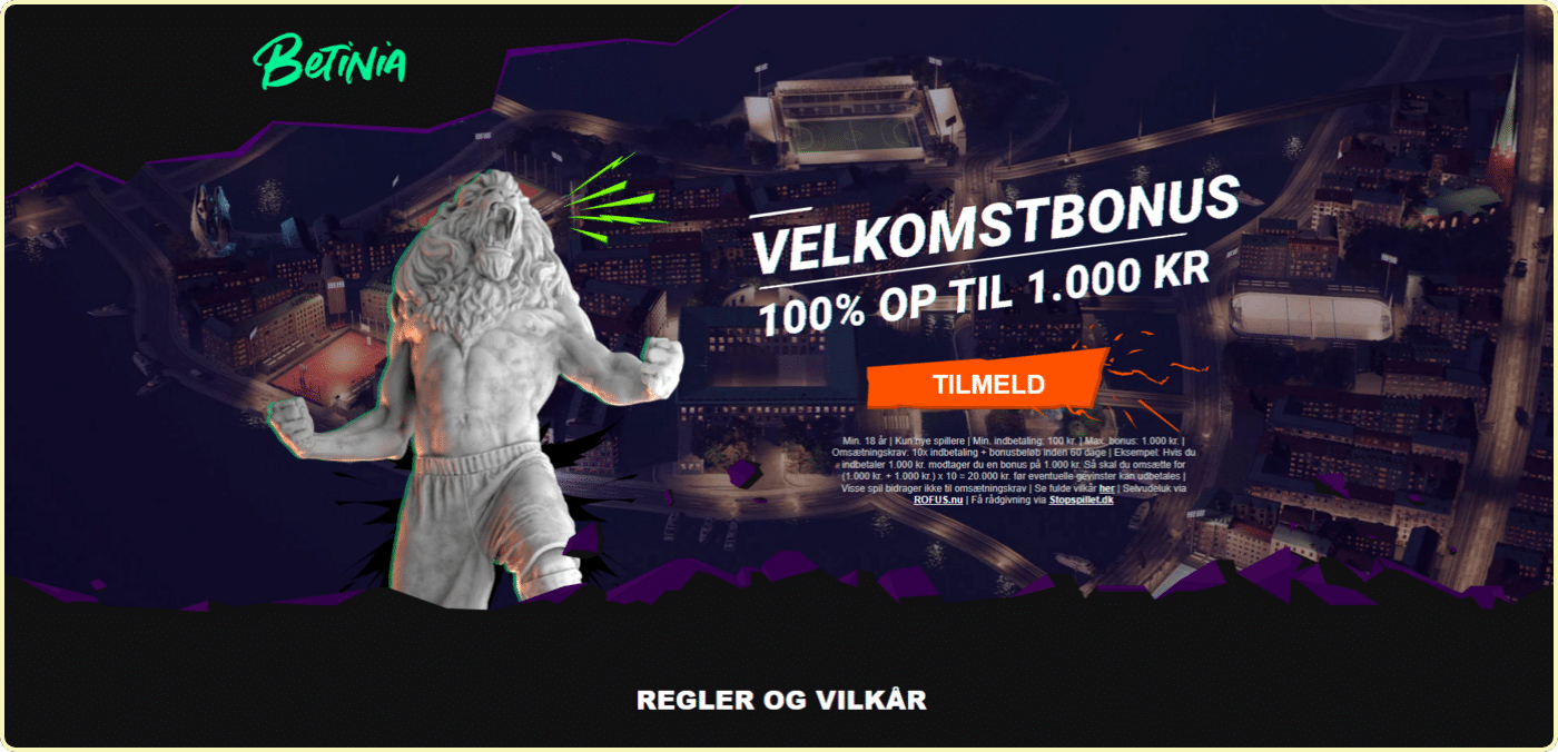 Betinia velkomstbonus